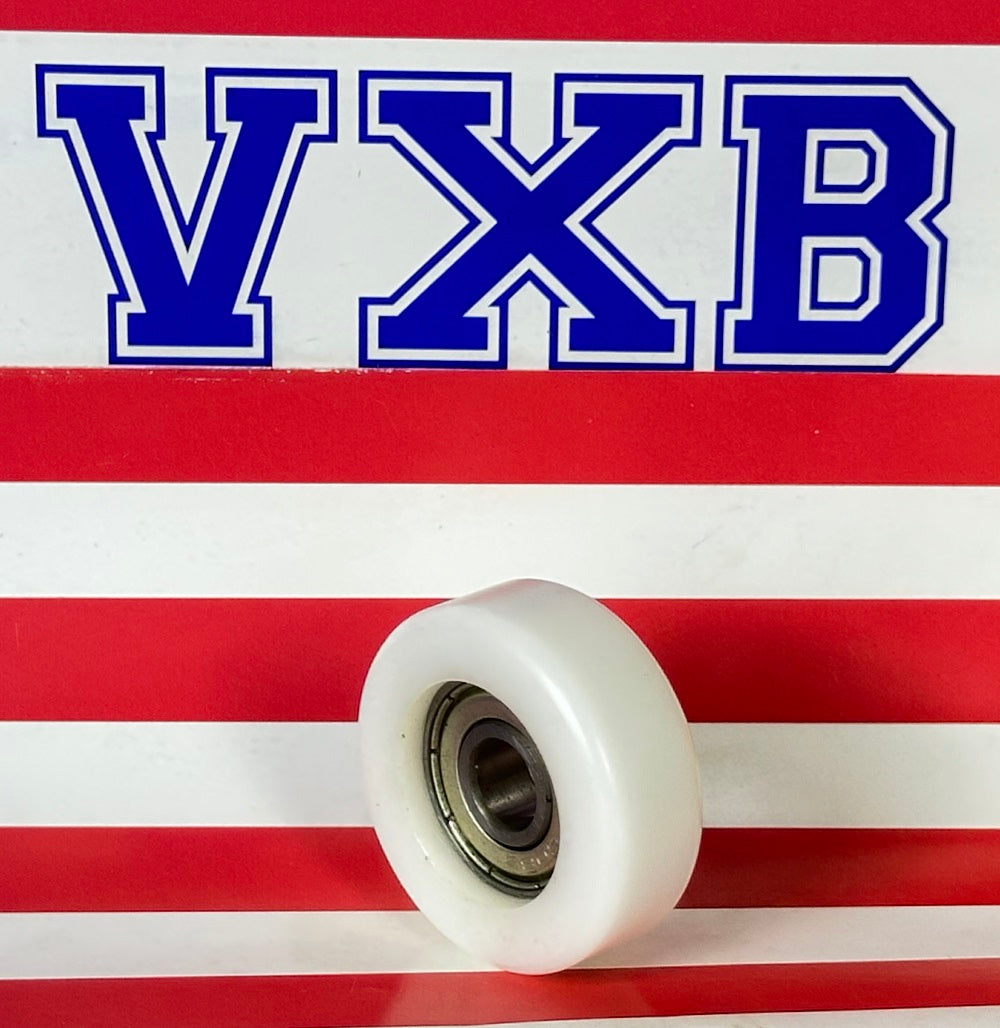 8mm Bore Bearing - 34mm White Plastic Tire 8x34x13mm - fast shipping 🇺🇸