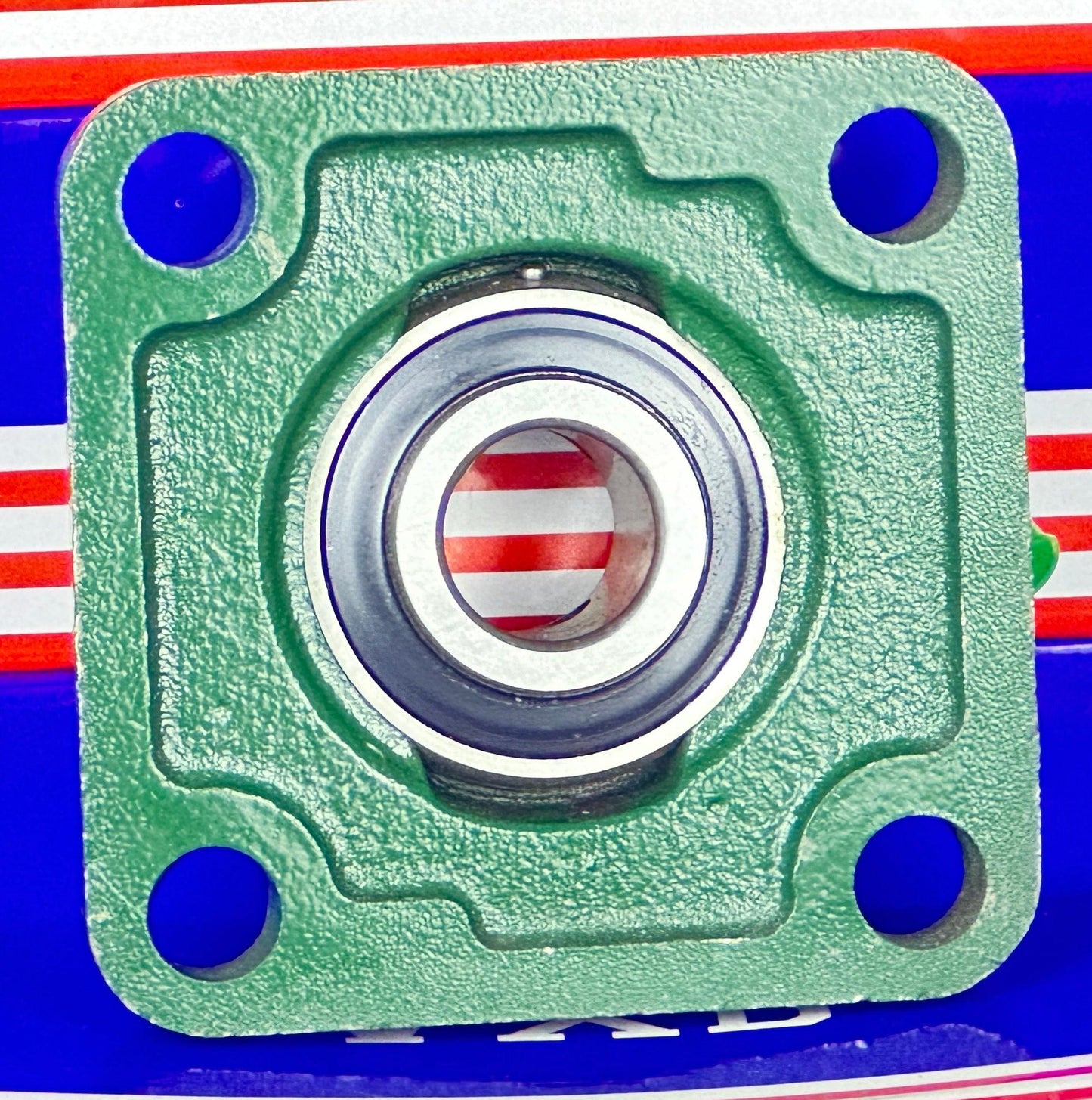 3/4" UCF204-12 Mounted Bearing Insert + Square Flanged Cast Housing - fast shipping 🇺🇸