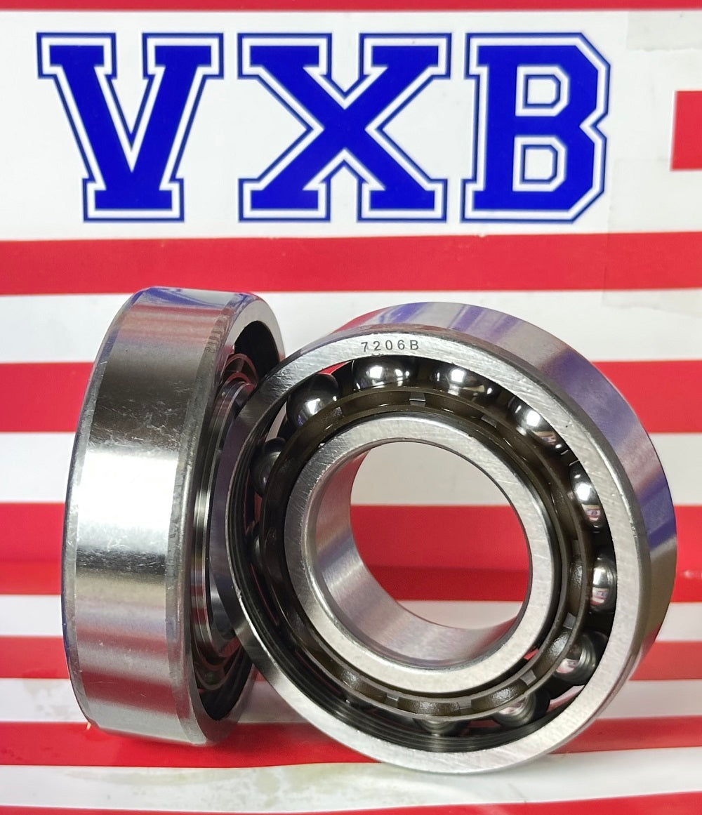 2-Pack Bearings 7206B 30x62x16mm Angular Contact - fast shipping 🇺🇸