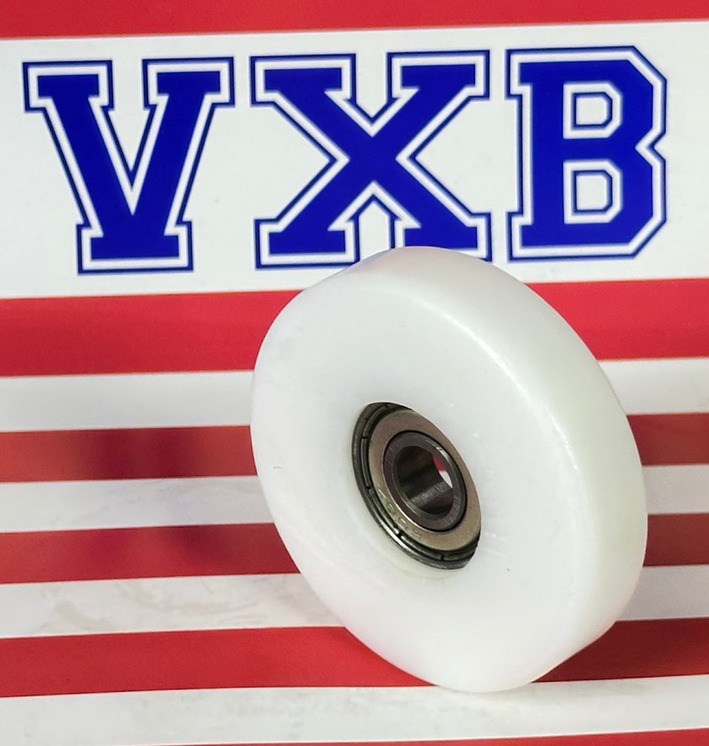 8mm Bore Bearing - 50mm White Plastic Tire 8x50x12mm - fast shipping 🇺🇸