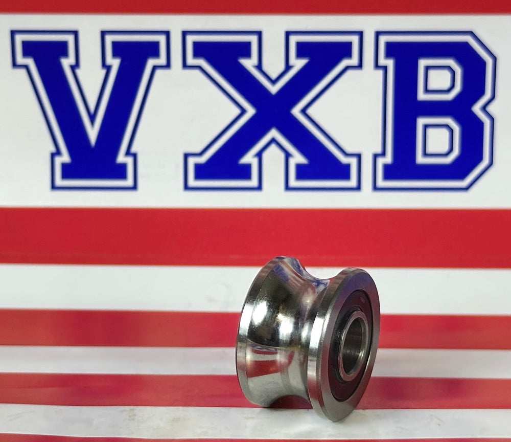 8mm Bore Bearing - 22.5mm Round Pulley U-Groove Shaft Sliding Ball Bearing 8x22.5x14.5mm - fast shipping 🇺🇸