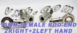 4 Female Rod End 16mm PHS16 2 Right Hand & 2 Left Hand Bearing - fast shipping πΊπΈ