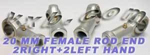 4 Female Rod End 20mm PHS20 2 Right Hand & 2 Left Hand Bearing - fast shipping πΊπΈ
