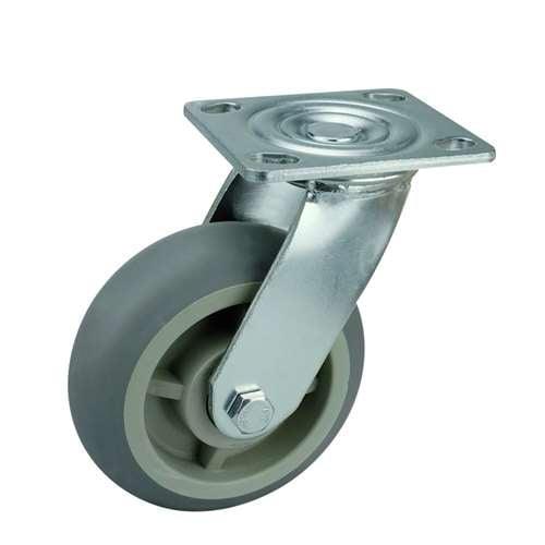 4" Heavy Duty Caster Wheel 441 Lbs - Polypropylene core - TPR - Top Plate - fast shipping 🇺🇸