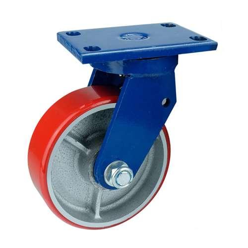 4" Heavy Duty Caster Wheel - Cast iron PU Top Plate - fast shipping 🇺🇸