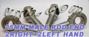 4 Male Rod End 25mm POS25 2 Right & 2 Left Hand Bearing - fast shipping πΊπΈ