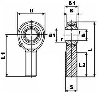 4 Male Rod End 25mm POS25 2 Right & 2 Left Hand Bearing - fast shipping πΊπΈ