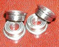 4-Pack Slot Car Axle Flanged Ceramic Bearings 1/8" x 1/4" - fast shipping πΊπΈ