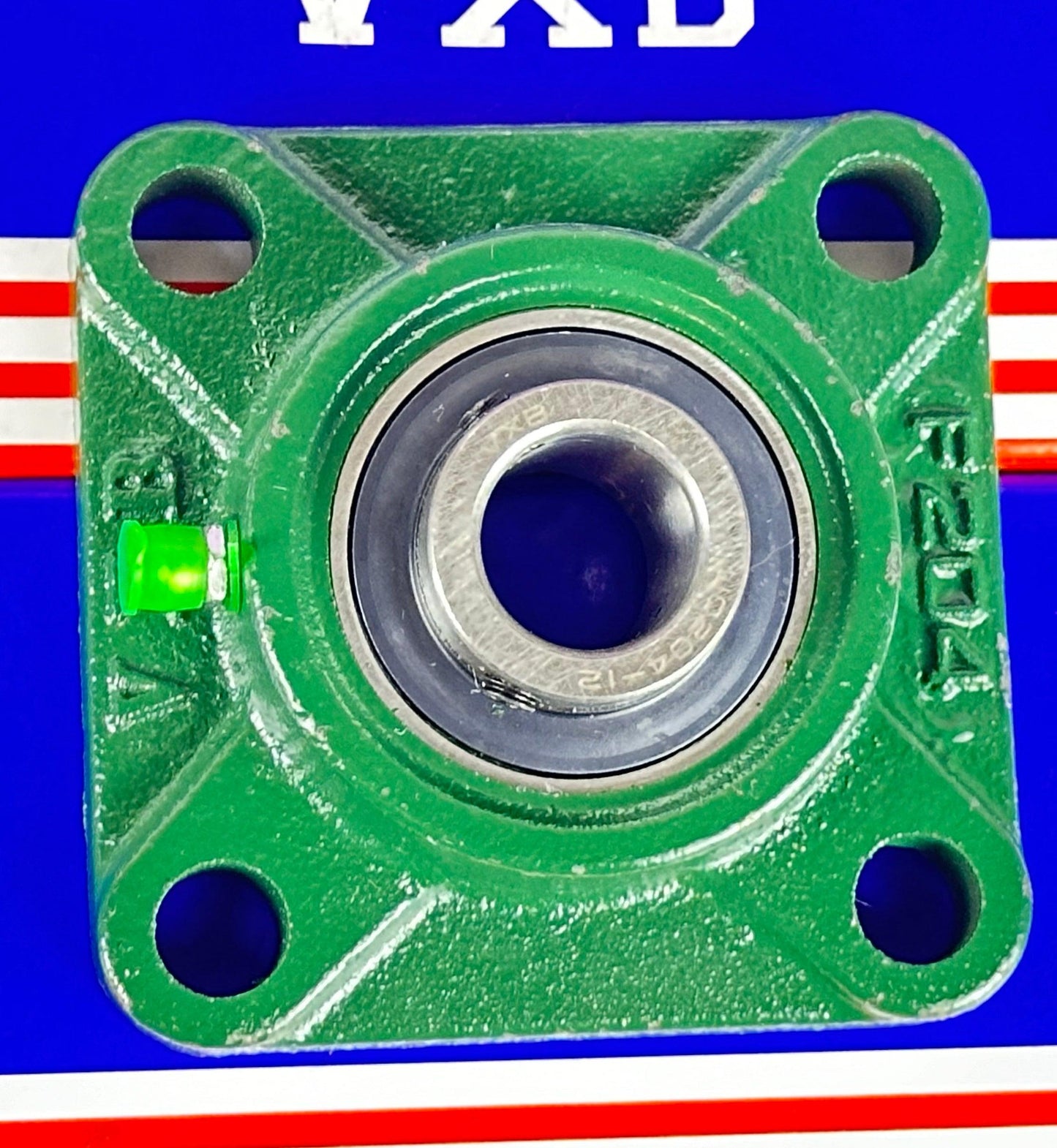 3/4" UCF204-12 Mounted Bearing Insert + Square Flanged Cast Housing - fast shipping 🇺🇸