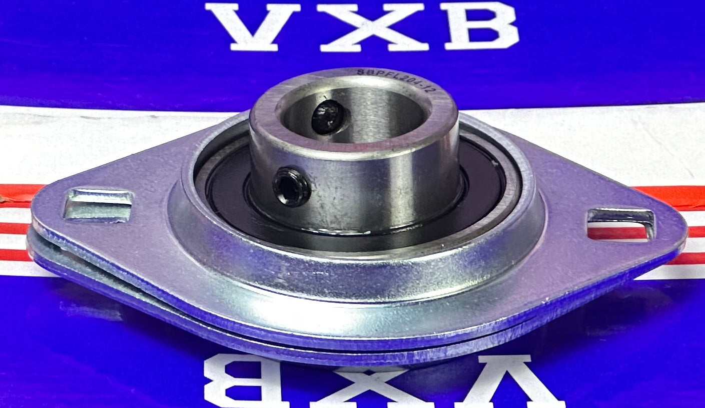 SBPFL204-12 3/4" Pressed Steel Bearing 2-Bolt Flanged Mounted Bearing - fast shipping 🇺🇸