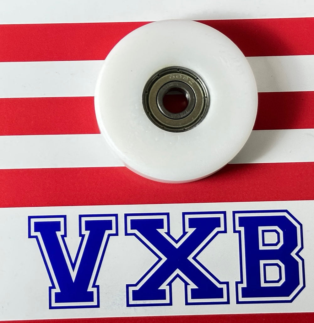 8mm Bore Bearing - 50mm White Plastic Tire 8x50x12mm - fast shipping 🇺🇸