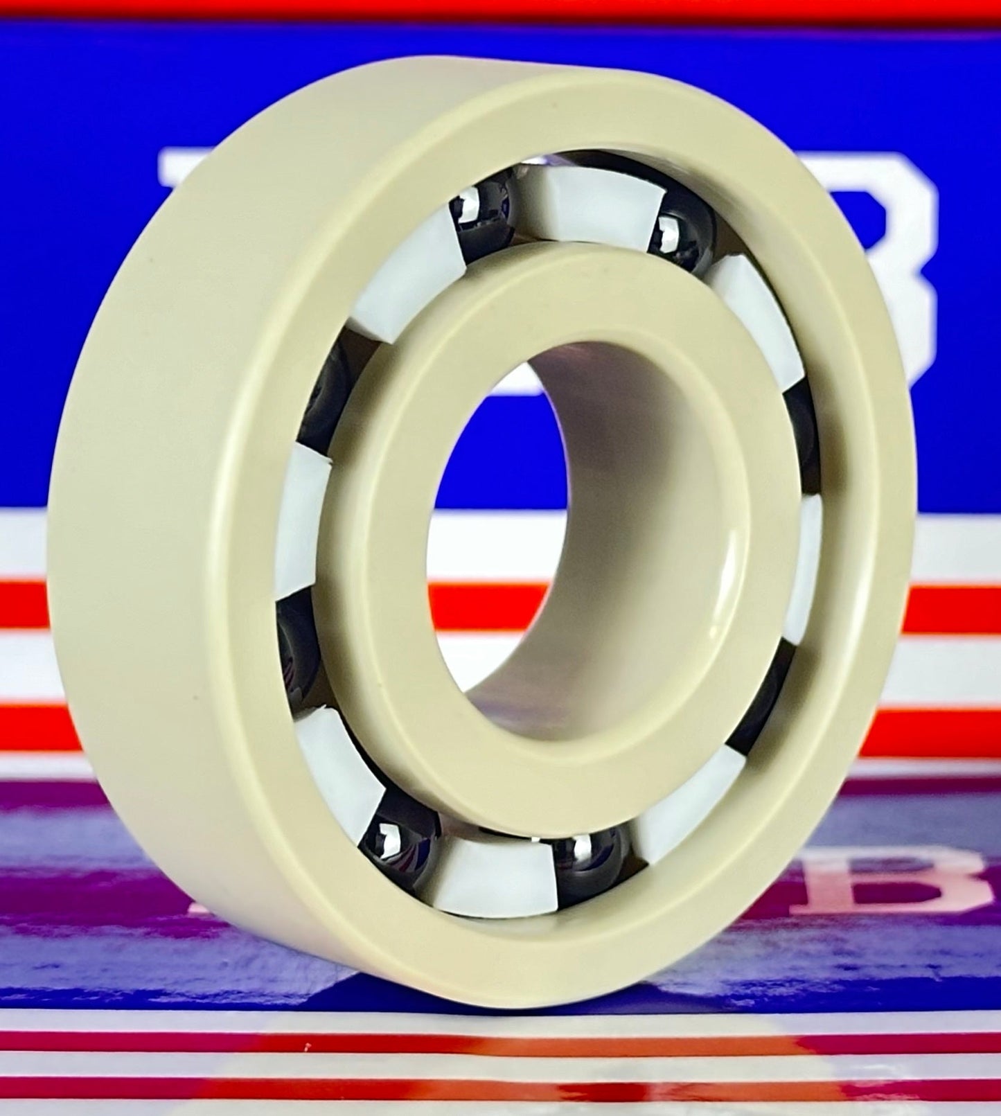 6204 PEEK Ball Bearing - Si₃N₄ Ceramic Balls - PTFE Cage - 20x47x14mm - fast shipping 🇺🇸