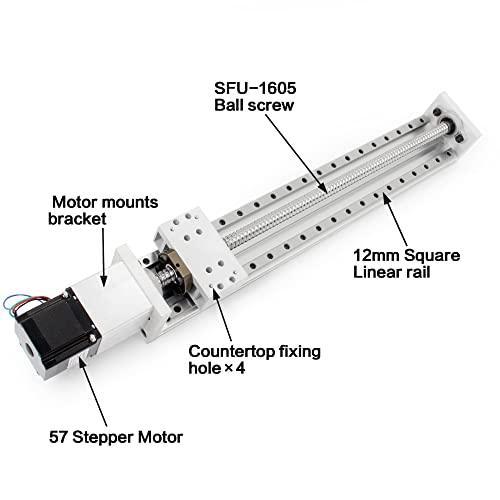 500mm Stroke CNC Linear Stage Motion Actuator X Y Z Axis Linear Slide Rail Aluminum Alloy Cross Sliding Table Linear Rail Guide SFU1605 Ballscrew+Nema23 57 Stepper Motor for CNC - fast shipping 🇺🇸