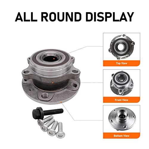 513253 Front Wheel Bearing & Hub Assembly Compatible - Audi A3 Q3 TT Quattro, VW Beetle CC Golf Jetta Passat - fast shipping 🇺🇸