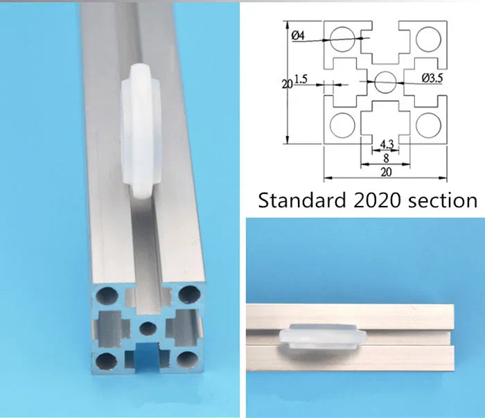 5mm Bore 2020 Aluminum Extrusion Profile 25mm POM Plastic Y Type Track Sliding Wheel Bearing 5x25x7mm - fast shipping 🇺🇸