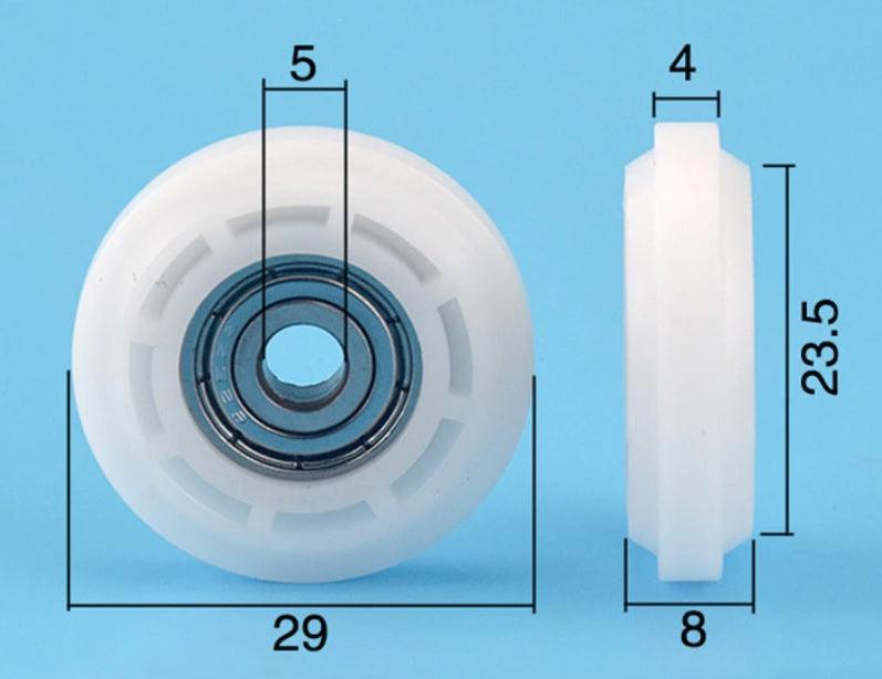 5mm Bore 2020 Aluminum Extrusion Profile 29mm POM Plastic Y Type Track sliding Wheel Bearing 5x29x8mm - fast shipping 🇺🇸
