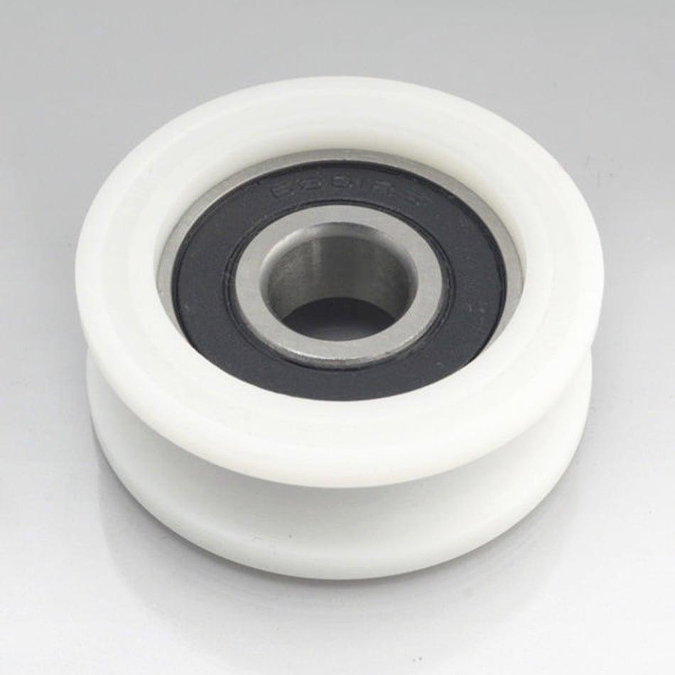 5mm Bore Bearing - 21mm Round Nylon Pulley U-Groove Track Roller Bearing 5x21x6mm - fast shipping 🇺🇸