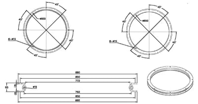 6 Ton Heavy Duty 34inch Diameter Large Turntable Bearing - fast shipping 🇺🇸