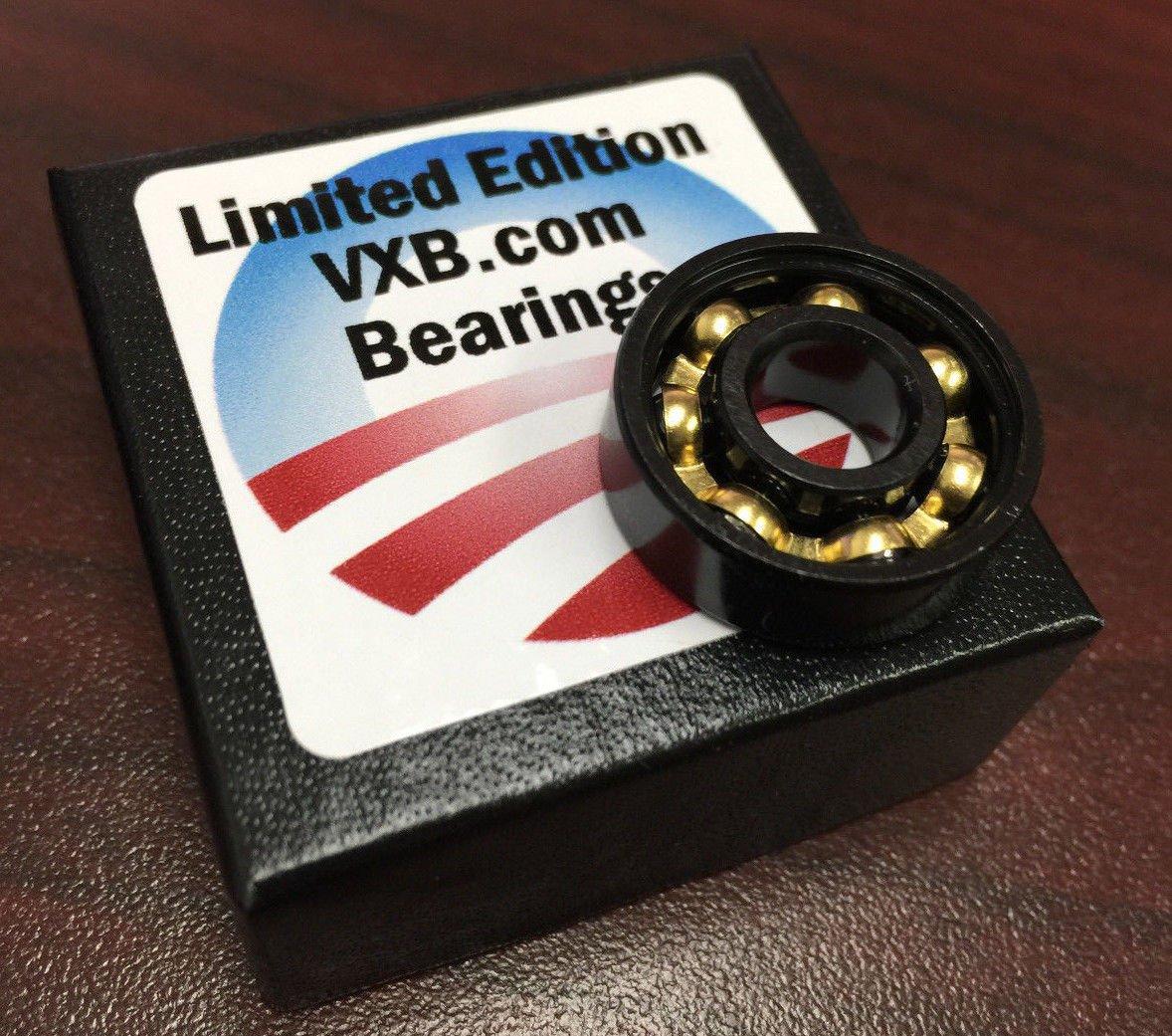 608 Black Ball Bearing - Bronze Cage 608 Gold Look Fidget Limited Edition 8x22x7mm - fast shipping 🇺🇸