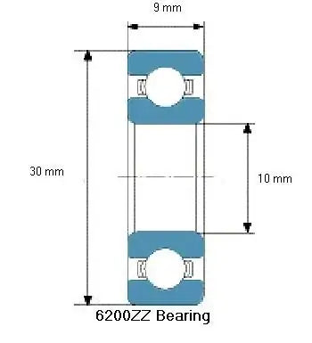 6200ZZ Wheelchair Bearing - 10x30x9mm Shielded Ball Bearing - fast shipping 🇺🇸