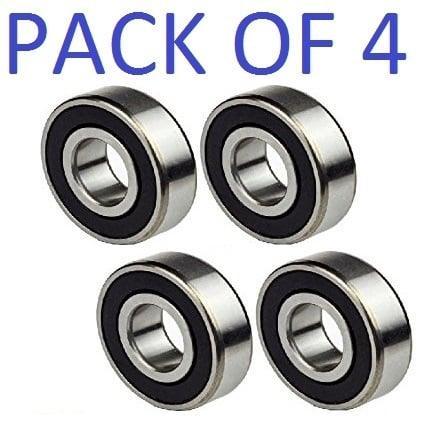 4-Pack 6201-2RS Ball Bearings Dual Sided Rubber Sealed - fast shipping 🇺🇸