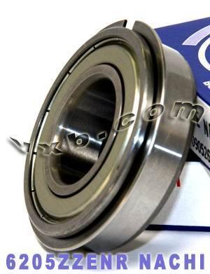 6205ZZENR Nachi Bearing 25x52x15mm Double Shielded C3 Snap Ring Bearing - fast shipping πΊπΈ