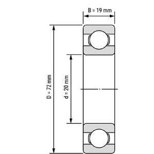 6404 Ball Bearing ID 20mm OD 72mm Width 19mm - fast shipping 🇺🇸