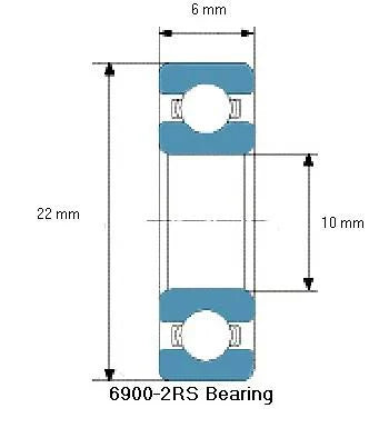 6900-2RS Ball Bearing - Deep Groove 6900RS - 10x22x6mm - fast shipping 🇺🇸