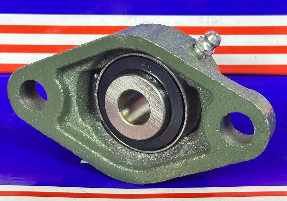 1/2 Bearing UCFL201-8 + 2-Bolt Flanged Cast Housing Mounted Bearing - fast shipping πΊπΈ