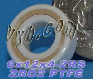 6x12x4mm ZrO2 Full Ceramic Sealed Miniature Bearing - fast shipping 🇺🇸
