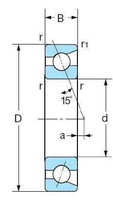 7017CYP5 Nachi Angular Contact Bearing 85x130x22:Abec-5:Japan - VXB Ball Bearings