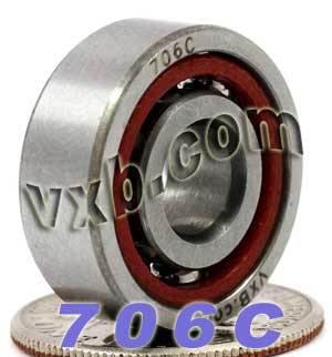 706C Mini Angular Contact Ball Bearing - Phenolic Cage - ABEC-3 - fast shipping 🇺🇸