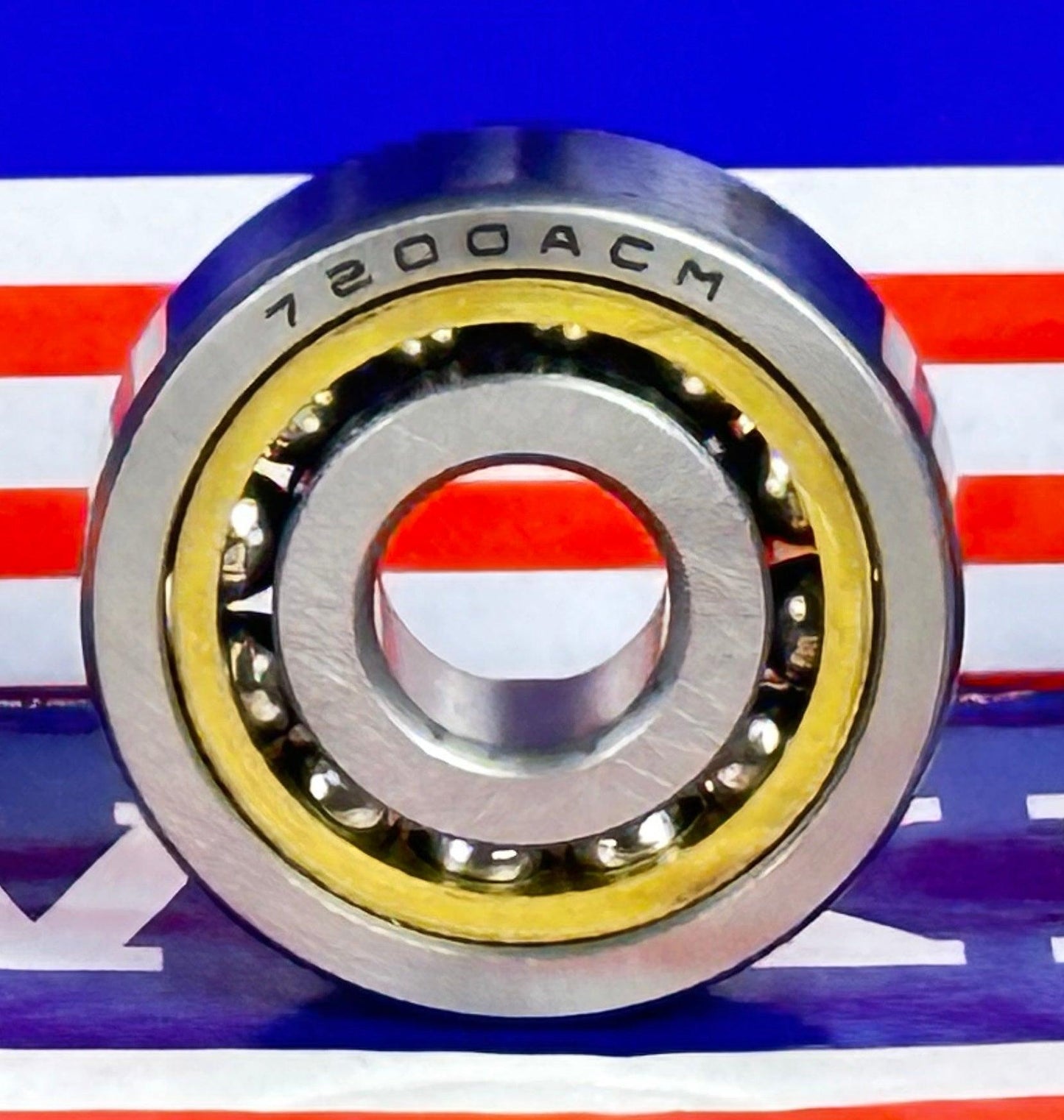 7200ACM Angular Contact bearing Bronze Cage 10x30x9mm - fast shipping 🇺🇸