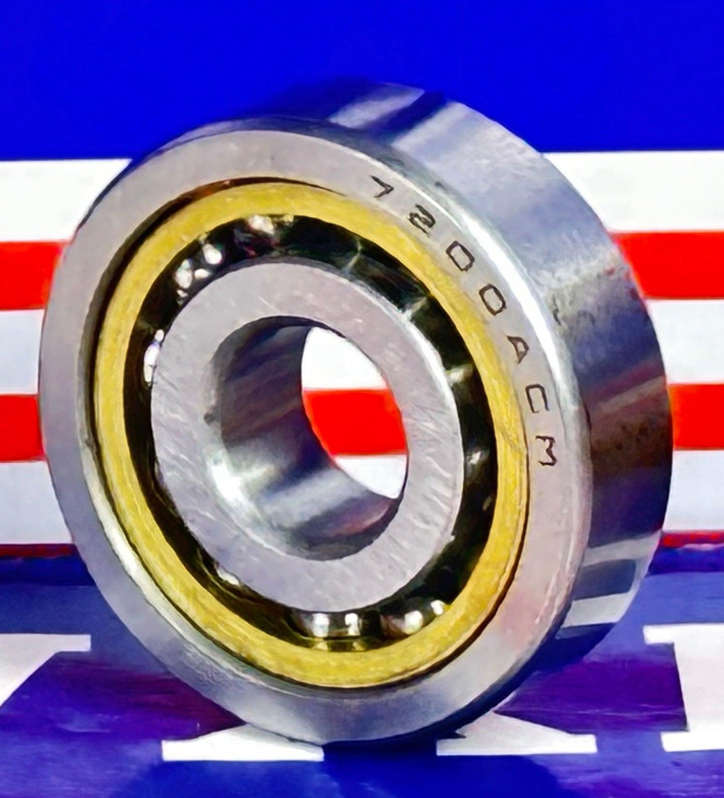 7200ACM Angular Contact bearing Bronze Cage 10x30x9mm - fast shipping 🇺🇸