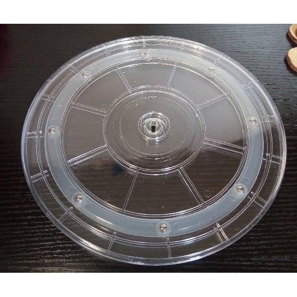 8" Dia. CLear Acrylic Lazy Susan Turntable Bearing - fast shipping 🇺🇸