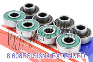 8 Skateboard Extended SI3N4 Ceramic Bearing Built-in Spacers Bearing - fast shipping 🇺🇸