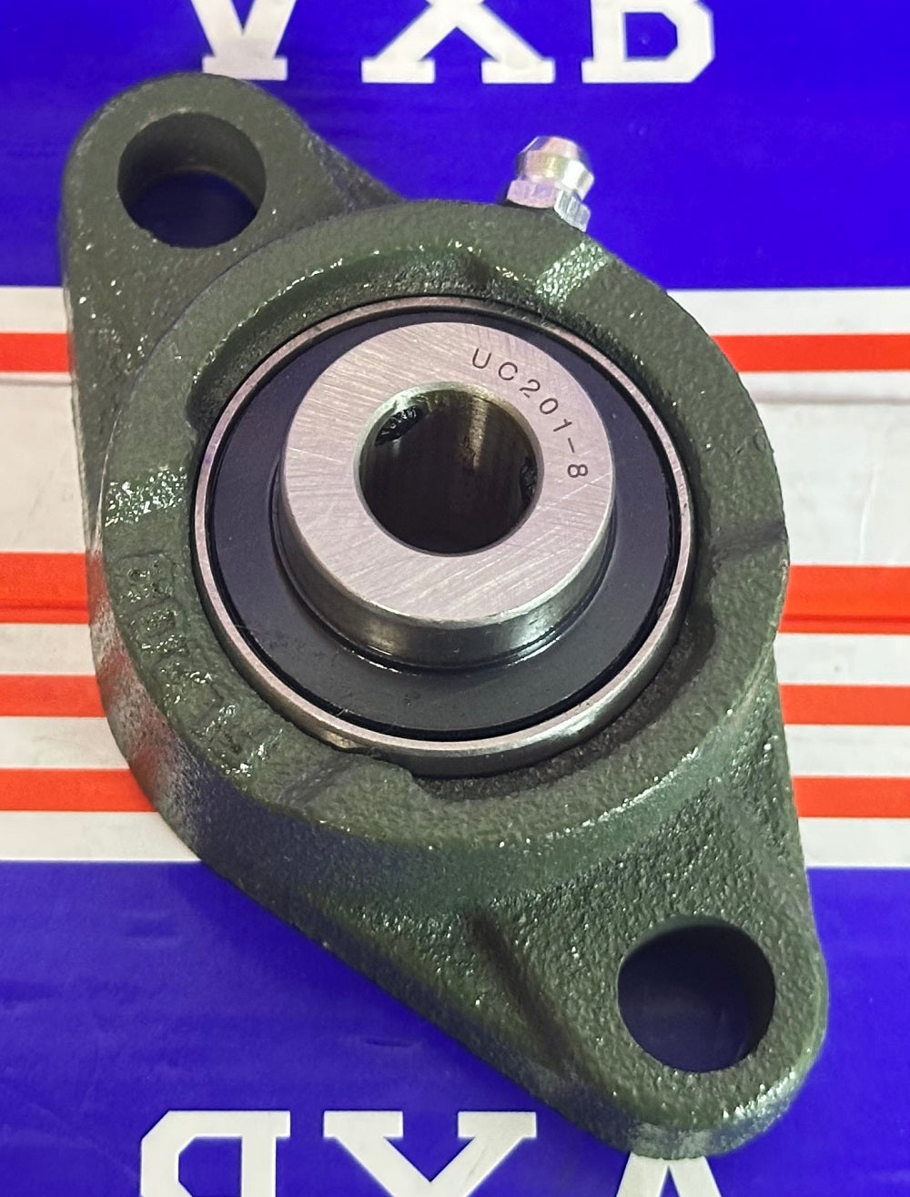 1/2 Bearing UCFL201-8 + 2-Bolt Flanged Cast Housing Mounted Bearing - fast shipping πΊπΈ