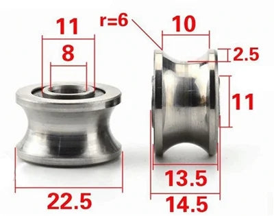 8mm Bore Bearing - 22.5mm Pulley U-Groove Track Roller Bearing 8x22.5x13.5mm - fast shipping 🇺🇸