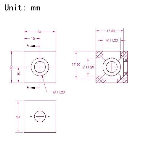 8PCS Black Corner Bracket Cube (20x20x20mm) for 6mm Slot Aluminum Extrusion Profile 2020 Series (Cube Corner-8PCS) - fast shipping 🇺🇸