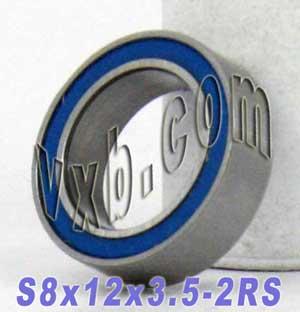8x12 Sealed Bearing 8x12x3.5 Stainless Steel Miniature - fast shipping 🇺🇸