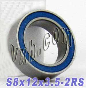 8x12 Sealed Bearing 8x12x3.5 Stainless Steel Miniature - fast shipping 🇺🇸