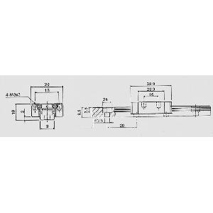 9mm Miniature Square Linear Motion rail - 2 trucks L1500mm - fast shipping 🇺🇸