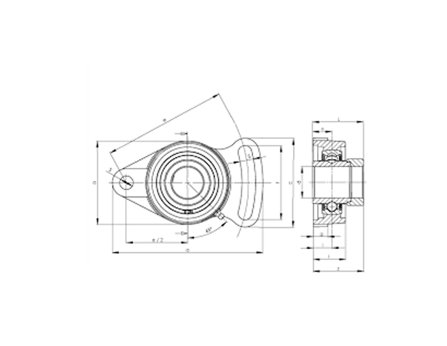 HCFA208 Adjustable Flange Cartridge Bearing Unit 40mm Mounted Bearing - Eccentric Collar Lock - fast shipping 🇺🇸