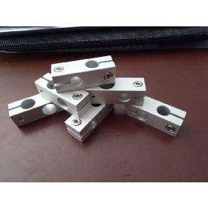 Aluminum Alloy 8mm-6mm Shaft Cross Double-hole Connector Support Clamp - fast shipping πΊπΈ