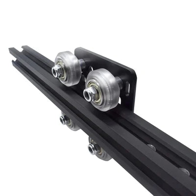 Black 2020 Aluminum Extrusion V-Slot Gantry Plate Set w White Wheels - fast shipping 🇺🇸