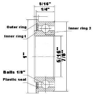 F1028 Flanged Bearing - Full Complement - 5/16" x 7/8" x 5/16" inch - fast shipping 🇺🇸