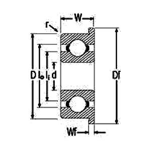 F6007-OPEN Flanged Miniature Bearing 35x62x14mm - fast shipping 🇺🇸