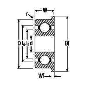 F70-25 Flanged Bearing 25x50x70x12mm for Embroidery Machine - fast shipping 🇺🇸
