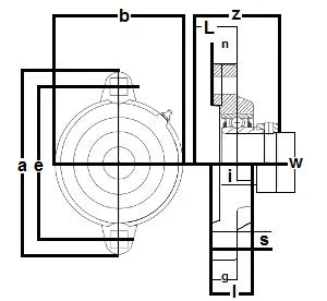 FHFX207-23 Bearing Flange Ductile 2 Bolt 1 7/16 Inch - fast shipping 🇺🇸