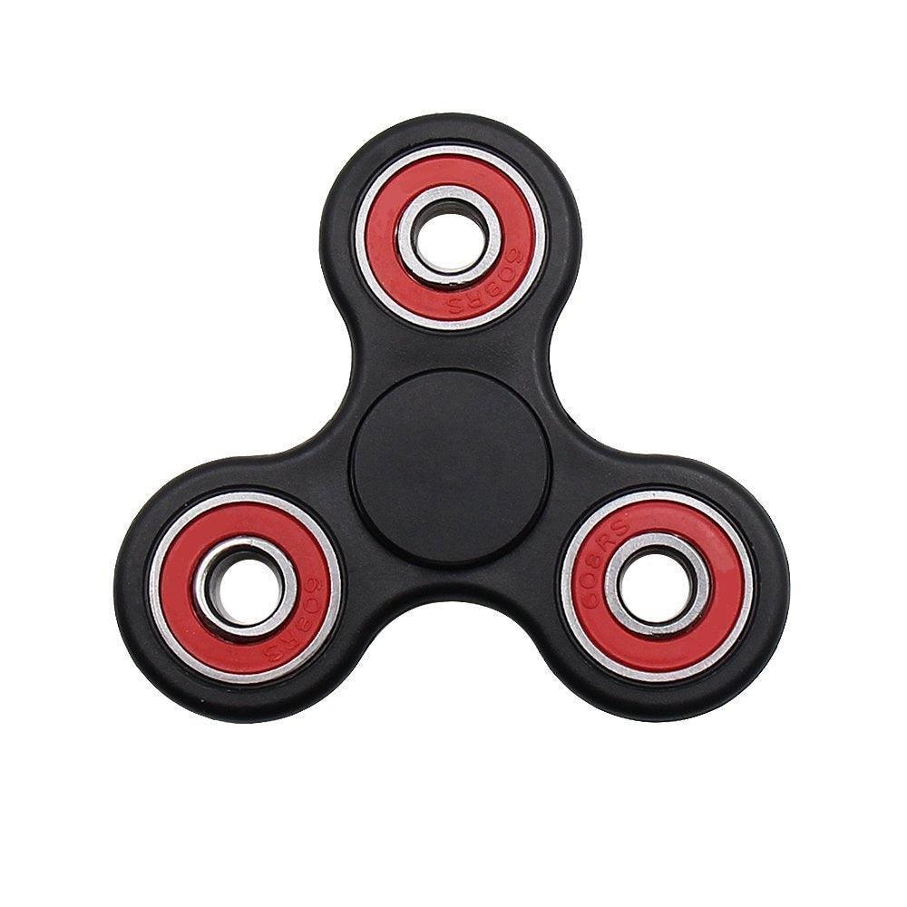 Fidget Hand Spinner Toy - Center Ceramic Bearing, 3 outer red Bearing 42Q - fast shipping 🇺🇸